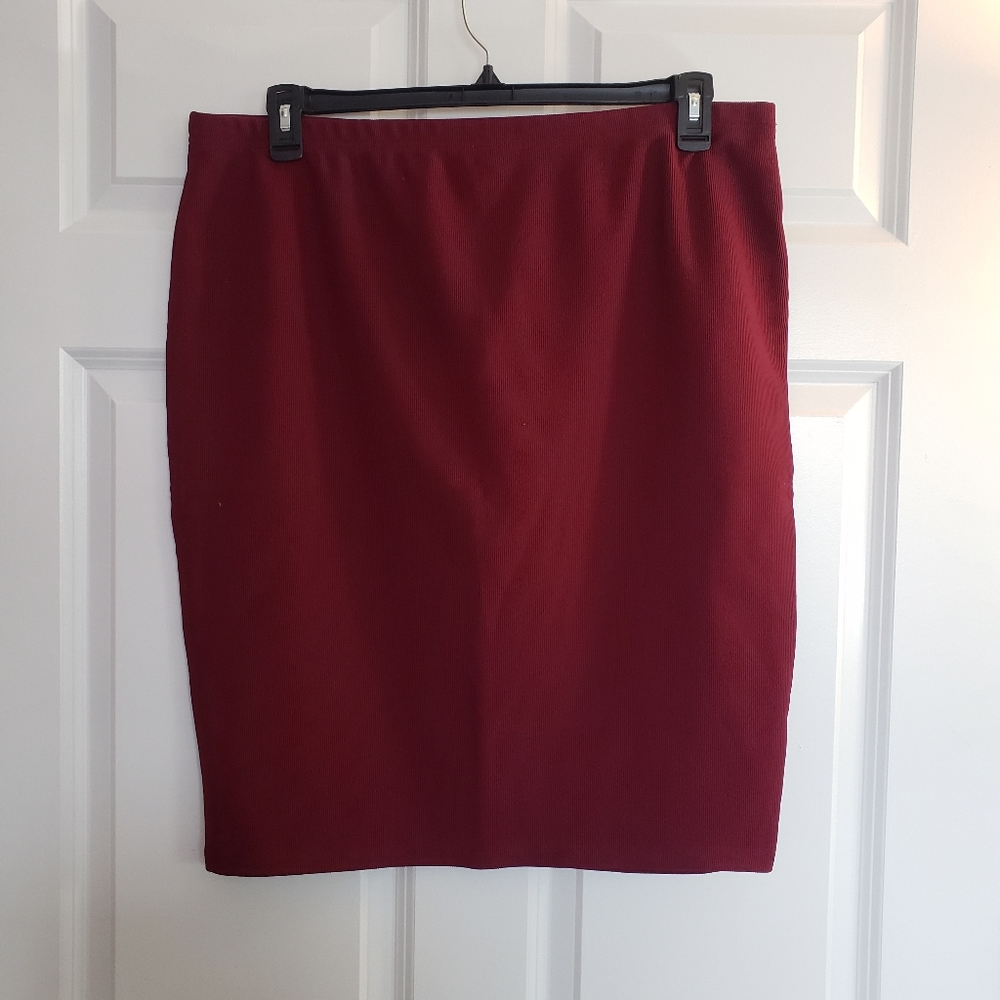 Forever 21+ Burgundy Skirt